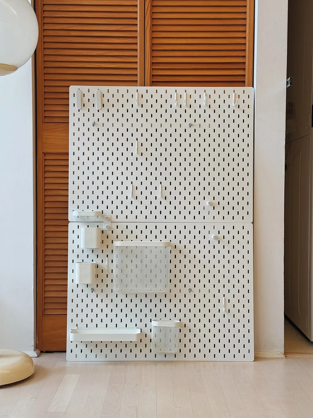 An IKEA Pegboard Was the Smart Storage Fix for Cleaning Supplies in This Narrow Laundry Closet - 3
