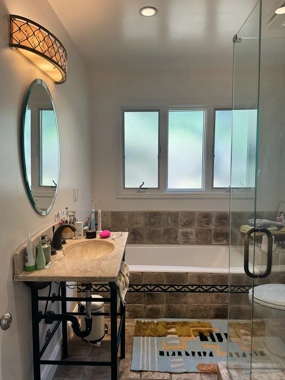 When You Can’t Conceal Ugly Bathroom Plumbing, Paint It Instead - 2